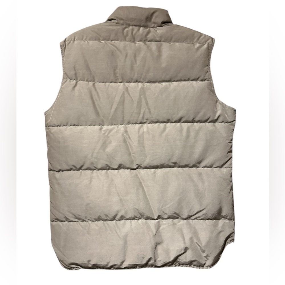 Woolrich Vintage Goose Down Puffer Vest Beige Size M - Picture 2 of 4